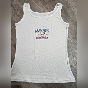 Inspirational White Tank Top NWOT